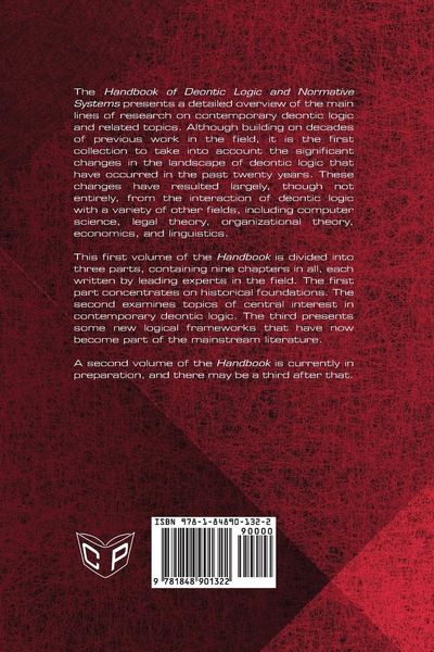 Produktbild: Handbook of Deontic Logic and Normative Systems