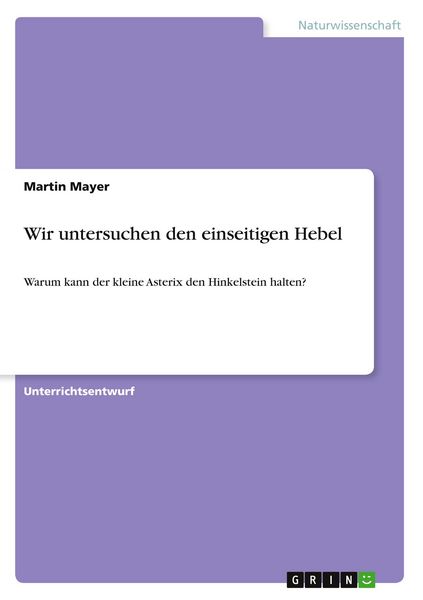 Produktbild: Wir untersuchen den einseitigen Hebel
