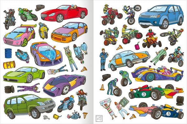 Produktbild: Das superdicke Stickerheft &ndash; Fahrzeuge