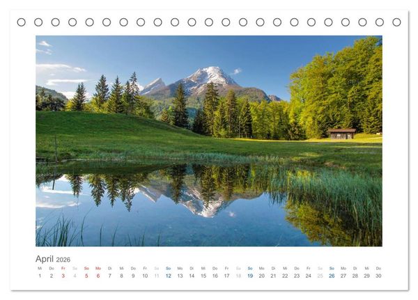 Produktbild: Berchtesgadener Alpen - Land von Watzmann und K&ouml;nigssee (Tischkalender 2026 DIN A5 quer), CALVENDO Monatskalender