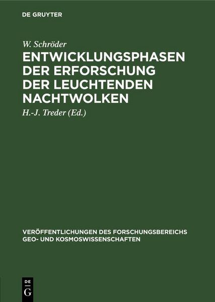 Produktbild: Entwicklungsphasen der Erforschung der leuchtenden Nachtwolken