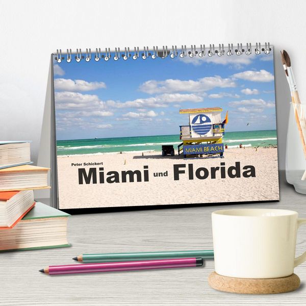 Produktbild: Miami und Florida (Tischkalender 2026 DIN A5 quer), CALVENDO Monatskalender
