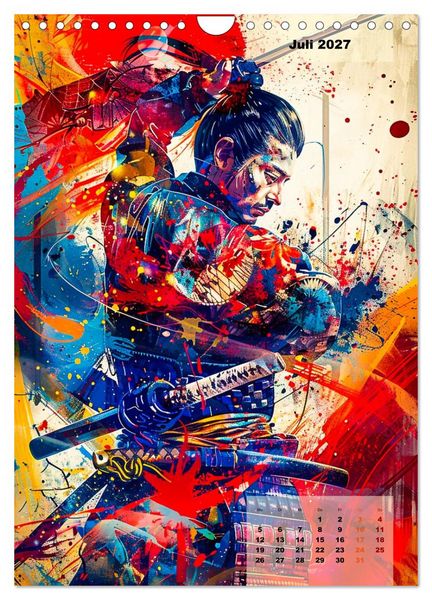 Produktbild: Samurai - Stahl Ehre Mut (Wandkalender 2027 DIN A4 hoch), CALVENDO Monatskalender