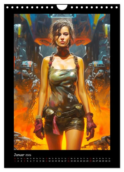 Produktbild: Galaktische Welten. Starke Space Opera-Illustrationen (Wandkalender 2026 DIN A4 hoch), CALVENDO Monatskalender