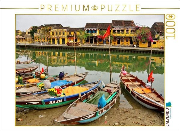 CALVENDO Puzzle Thu Bon Fluss | 1000 Teile Lege-Größe 64x48cm Foto-Puzzle für glückliche Stunden