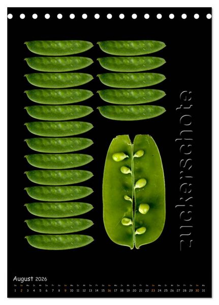 Produktbild: foodART - Fr&uuml;chte und Gem&uuml;se (Tischkalender 2026 DIN A5 hoch), CALVENDO Monatskalender