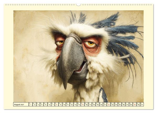 Produktbild: Schr&auml;ge V&ouml;gel. Skurrile Portraits mit Charakter und Charme (hochwertiger Premium Wandkalender 2027 DIN A2 quer), Kunstdruck in Hochglanz