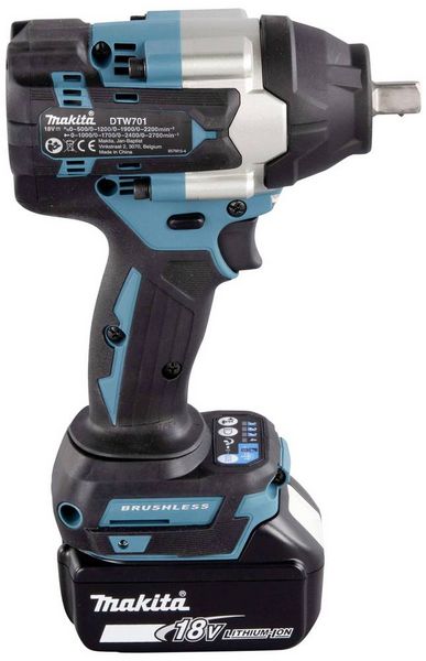 Produktbild: Makita DTW701RTJ Akku-Schlagschrauber 700 Nm 18 V Anzahl mitgelieferte Akkus 2 5 Ah inkl. 2. Akku, inkl. Ladeger&auml;t, inkl. Koffer