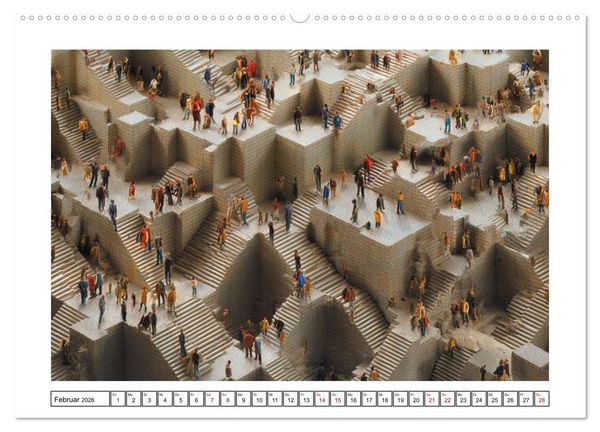 Produktbild: Im Bann der Labyrinthe - Die Kunst sich zu verlieren (hochwertiger Premium Wandkalender 2026 DIN A2 quer), Kunstdruck in Hochglanz