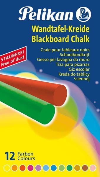 Produktbild: Pelikan Wandtafelkreide 745/12 farbig sortiert