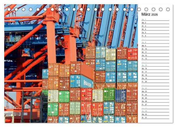 Produktbild: Hafen Hamburg (Tischkalender 2026 DIN A5 quer), CALVENDO Monatskalender