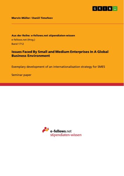 Produktbild: Issues Faced By Small and Medium Enterprises In A Global Business Environment