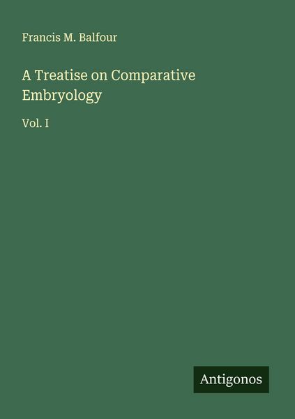 Produktbild: A Treatise on Comparative Embryology
