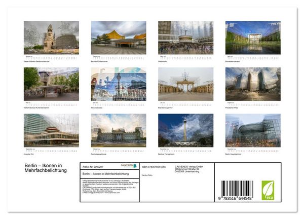 Produktbild: Berlin &ndash; Ikonen in Mehrfachbelichtung (Wandkalender 2026 DIN A4 quer), CALVENDO Monatskalender
