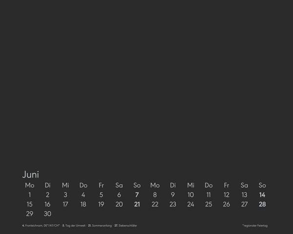 Produktbild: Kreativ-Kalender Tischaufsteller quer schwarz 2026 - Kreativ-Kalender - DIY-Kalender - Kalender zum Basteln - Tischkalender - 20x16