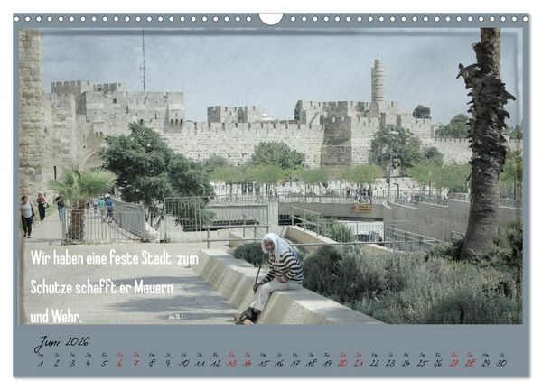Produktbild: Mit der Bibel in der Hand durch das Heilige Land - Jerusalem (Wandkalender 2026 DIN A3 quer), CALVENDO Monatskalender