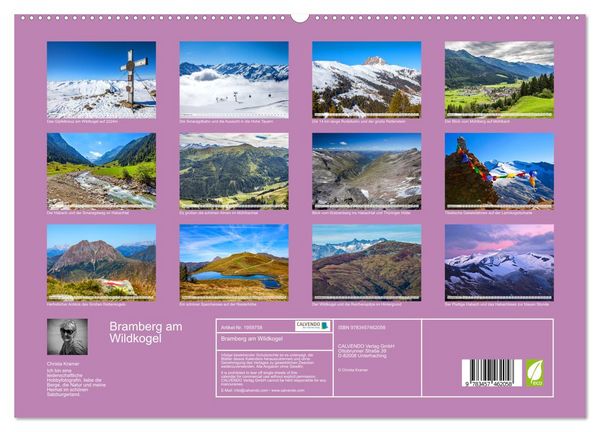 Produktbild: Bramberg am Wildkogel (hochwertiger Premium Wandkalender 2026 DIN A2 quer), Kunstdruck in Hochglanz