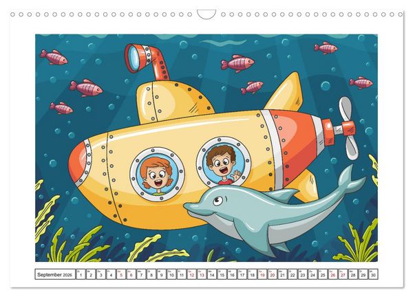 Produktbild: Der bunte Kinderkalender (Wandkalender 2026 DIN A3 quer), CALVENDO Monatskalender