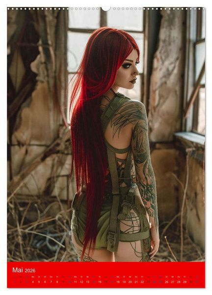 Produktbild: RED HAIR - Cyberladys (hochwertiger Premium Wandkalender 2026 DIN A2 hoch), Kunstdruck in Hochglanz