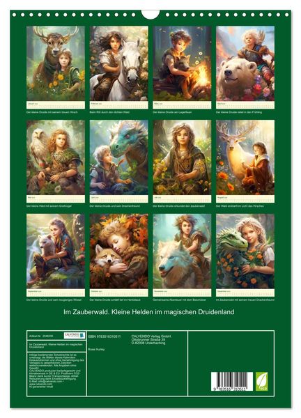 Produktbild: Im Zauberwald. Kleine Helden im magischen Druidenland (Wandkalender 2026 DIN A3 hoch), CALVENDO Monatskalender
