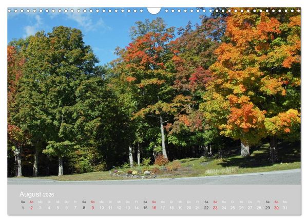 Produktbild: Indian Summer in New England (Wandkalender 2026 DIN A3 quer), CALVENDO Monatskalender