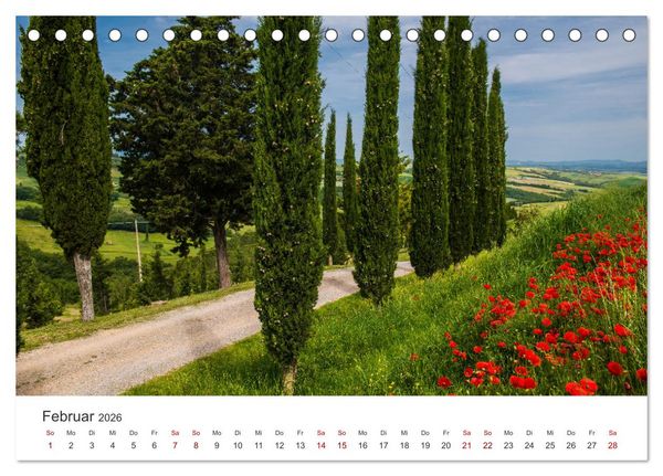 Produktbild: Gr&uuml;ne Farbt&ouml;ne Toskana (Tischkalender 2026 DIN A5 quer), CALVENDO Monatskalender