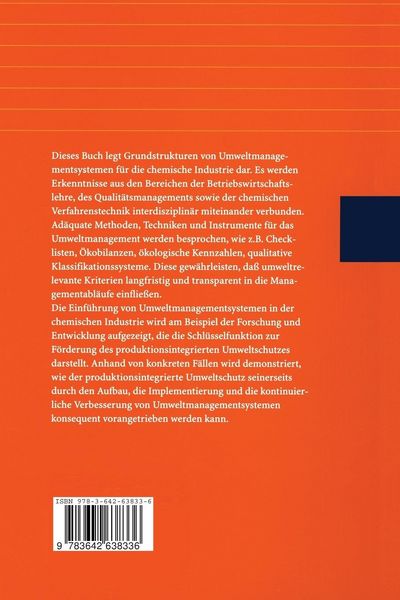 Produktbild: Umweltmanagementsysteme in der chemischen Industrie