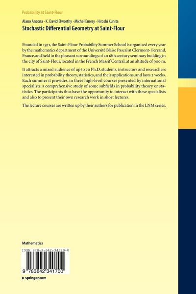 Produktbild: Stochastic Differential Geometry at Saint-Flour