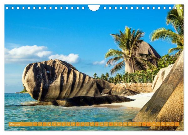 Produktbild: Seychellen - Die sch&ouml;nsten Str&auml;nde (Wandkalender 2026 DIN A4 quer), CALVENDO Monatskalender