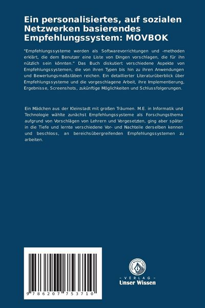 Produktbild: Ein personalisiertes, auf sozialen Netzwerken basierendes Empfehlungssystem: MOVBOK