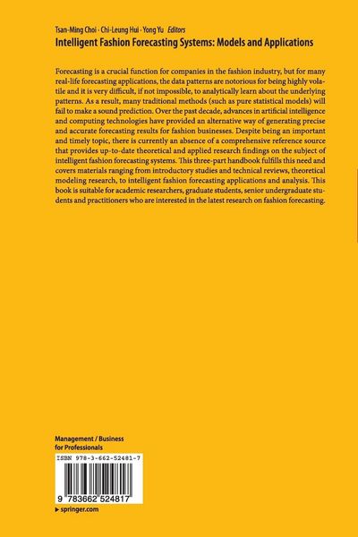 Produktbild: Intelligent Fashion Forecasting Systems: Models and Applications