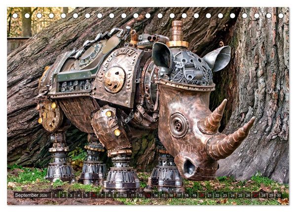 Produktbild: Die Roboter-Tierwelt (Tischkalender 2026 DIN A5 quer), CALVENDO Monatskalender
