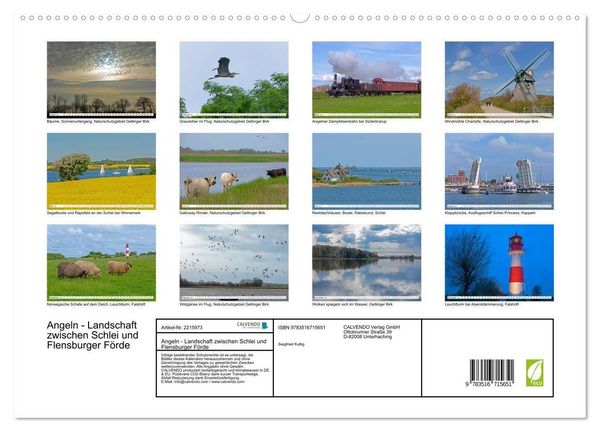 Produktbild: Angeln - Landschaft zwischen Schlei und Flensburger F&ouml;rde (hochwertiger Premium Wandkalender 2026 DIN A2 quer), Kunstdruck in Hochglanz