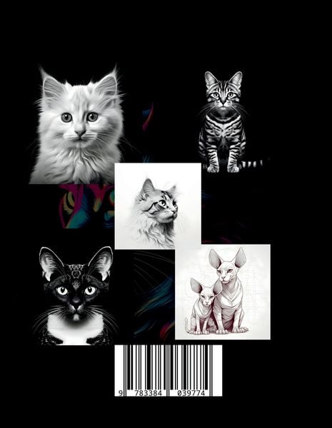 Produktbild: Katzen Malbuch &bdquo;Fotorealistisch&ldquo;.