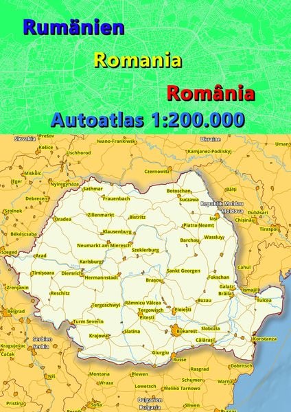 Produktbild: Rum&auml;nien Autoatlas, Stra&szlig;enatlas 2023/2024 1:200.000 (Rom&acirc;nia)