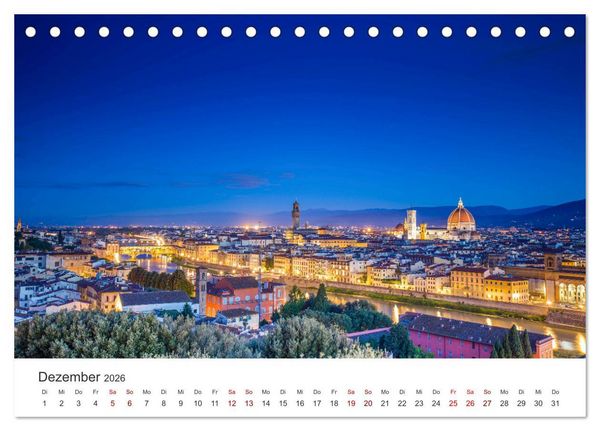 Produktbild: Florenz - Die Hauptstadt der Toskana. (Tischkalender 2026 DIN A5 quer), CALVENDO Monatskalender