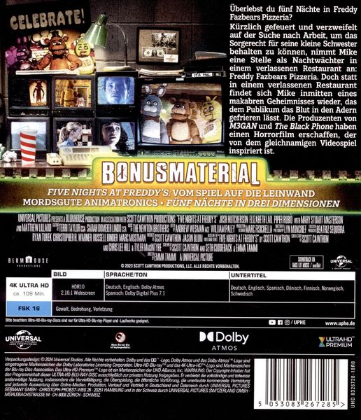 Produktbild: Five Nights at Freddy's (4K Ultra HD)