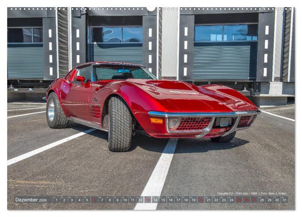 Produktbild: Corvette Oldtimer 2026 (hochwertiger Premium Wandkalender 2026 DIN A2 quer), Kunstdruck in Hochglanz