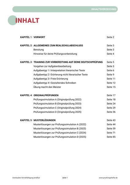 Produktbild: Pr&uuml;fungsheft & Training &ndash; 2026 Deutsch Realschule &ndash; Th&uuml;ringen &ndash; Original-Pr&uuml;fungen und L&ouml;sungen