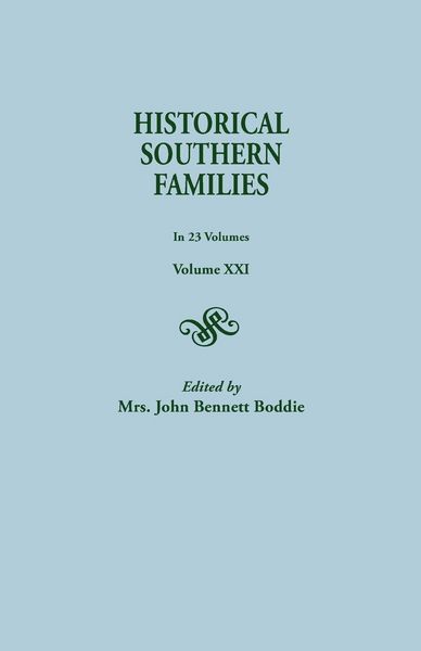 Produktbild: Historical Southern Families. in 23 Volumes. Volume XXI