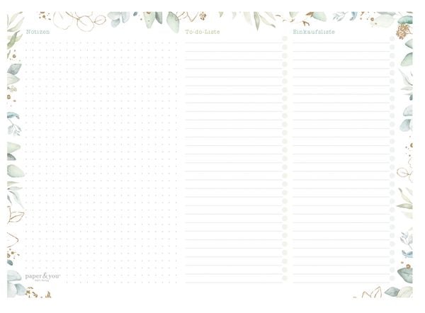 Produktbild: Paper&you Tisch-Block Wochenplan A4