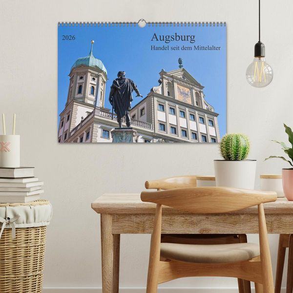 Produktbild: Augsburg Handel seit dem Mittelalter (Wandkalender 2026 DIN A3 quer), CALVENDO Monatskalender