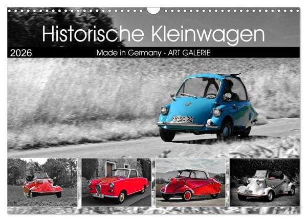 Produktbild: Historische Kleinwagen Made in Germany ART GALERIE (Wandkalender 2026 DIN A3 quer), CALVENDO Monatskalender