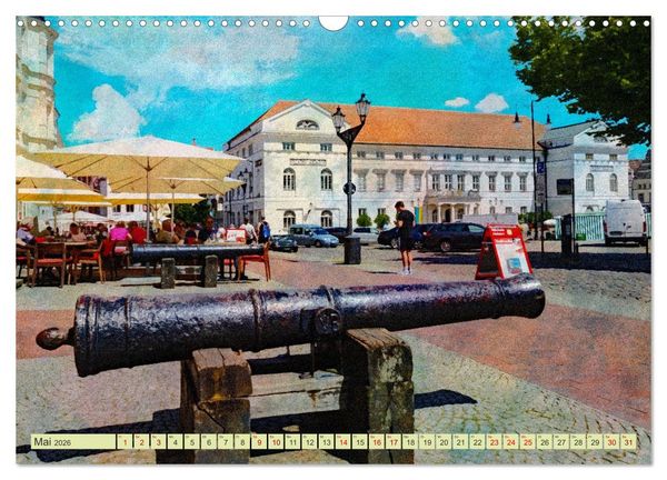 Produktbild: Hansestadt Wismar - UNESCO-Welterbestadt in feinen Aquarellfarben (Wandkalender 2026 DIN A3 quer), CALVENDO Monatskalender