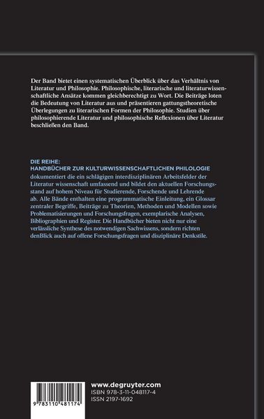 Produktbild: Handbuch Literatur & Philosophie
