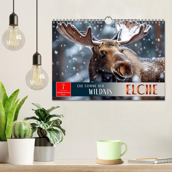 Produktbild: Elche - die Stimme der Wildnis (Wandkalender 2026 DIN A4 quer), CALVENDO Monatskalender