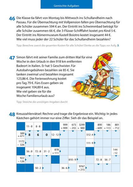 Produktbild: Textaufgaben Mittel-/Hauptschule 5. Klasse, A5-Heft