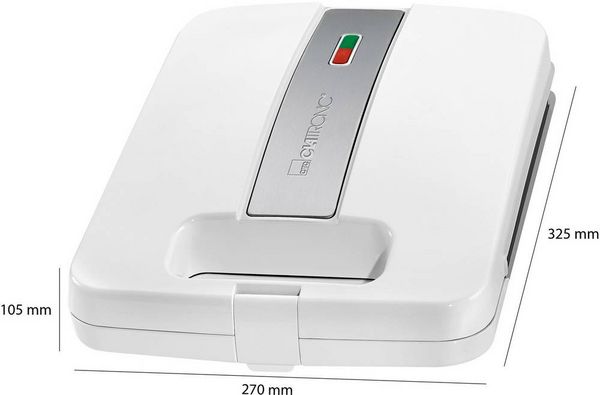 Produktbild: Clatronic ST3629 Sandwich-Toaster Wei&szlig;, Silber