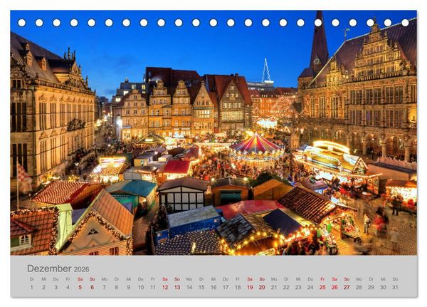 Produktbild: Hansestadt Bremen (Tischkalender 2026 DIN A5 quer), CALVENDO Monatskalender