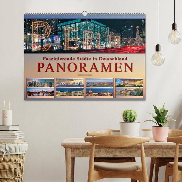 Produktbild: Faszinierende St&auml;dte in Deutschland - Panoramen (Wandkalender 2026 DIN A2 quer), CALVENDO Monatskalender